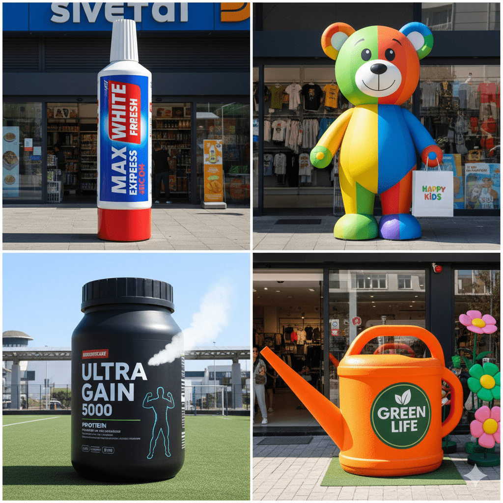 Express markalı dev fiberglass ürün maketleri ve polyester reklam modelleri